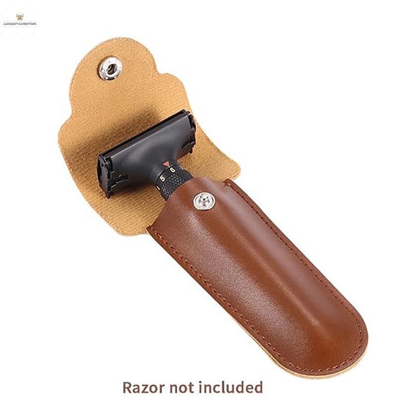COD Razor Case Travel Razor Holder Case For Manual Double Edge Safety Razor Razor Razor Leather Port