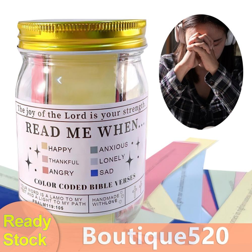 5# Bible Verse Jar Blessings Jar 60 การ์ดของขวัญคริสเตียนที่ดีที่สุด (พลาสติก) [boutique520.th]