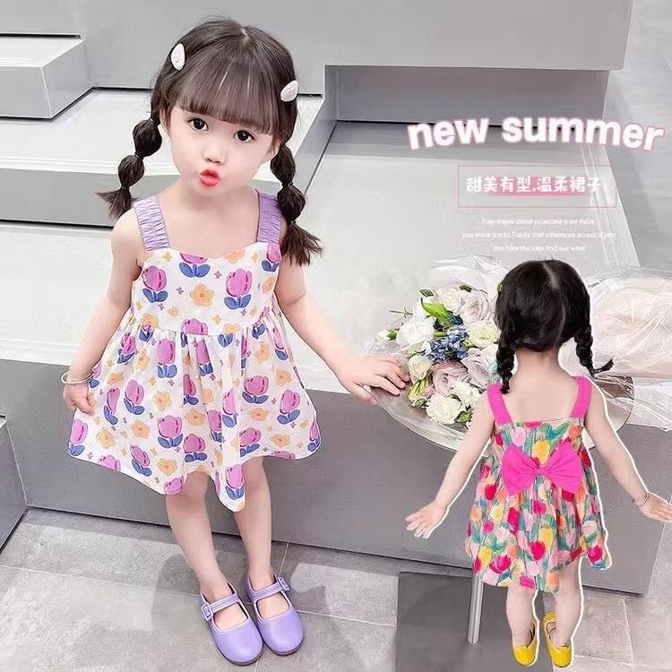 สาวชุดดอกไม้ 2025 สไตล์ใหม่ Ocean Chic น่ารักเจ้าหญิง Halter กระโปรงปุยกระโปรงฤดูร้อน🎈🎀