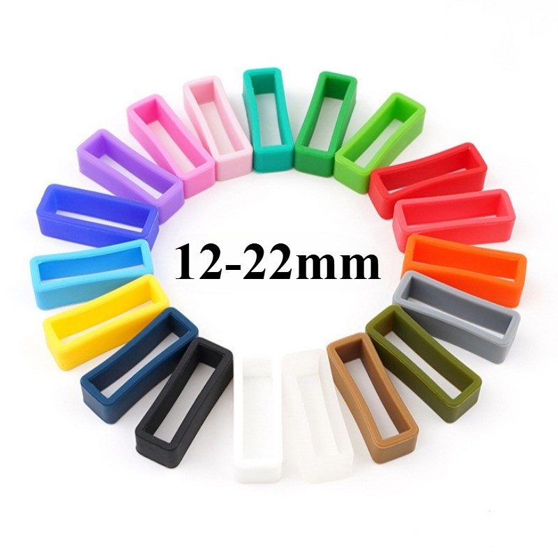 4ชิ้นซิลิโคนอ่อนนุ่มสีสายนาฬิกาหัวเข็มขัดแหวน12-26มิลลิเมตรยางนาฬิกาวงผู้รักษาประตูห่วงสําหรับสายยางเปลี่ยนนาฬิกาอุปกรณ์เสริม12/14/16/17/18/19/20/22/24/26มิลลิ