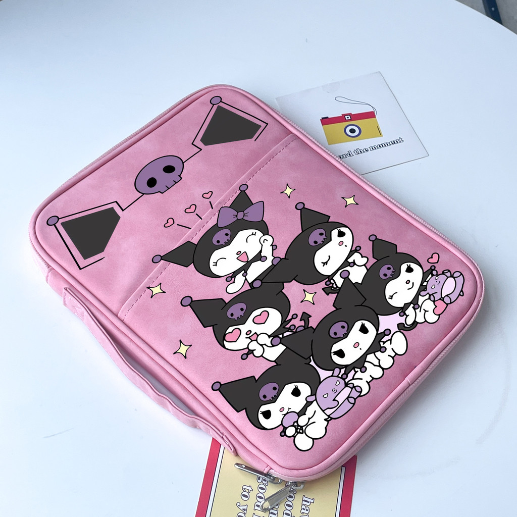 Kuromi กระเป๋าใส่ไอแพด ถุง 11 นิ้ว/13 นิ้ว เคสใส่แล็ปท็อป กระเป๋าโน้ตบุ๊ก รูปแบบการ์ตูน