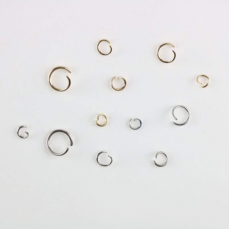 วัสดุ DIY เครื่องประดับ ห่วงเชื่อมเหล็กคุณภาพสูง ห่วงเปิด (C-ring) สำหรับสร้อยคอและสร้อยข้อมือ 10 กรัม