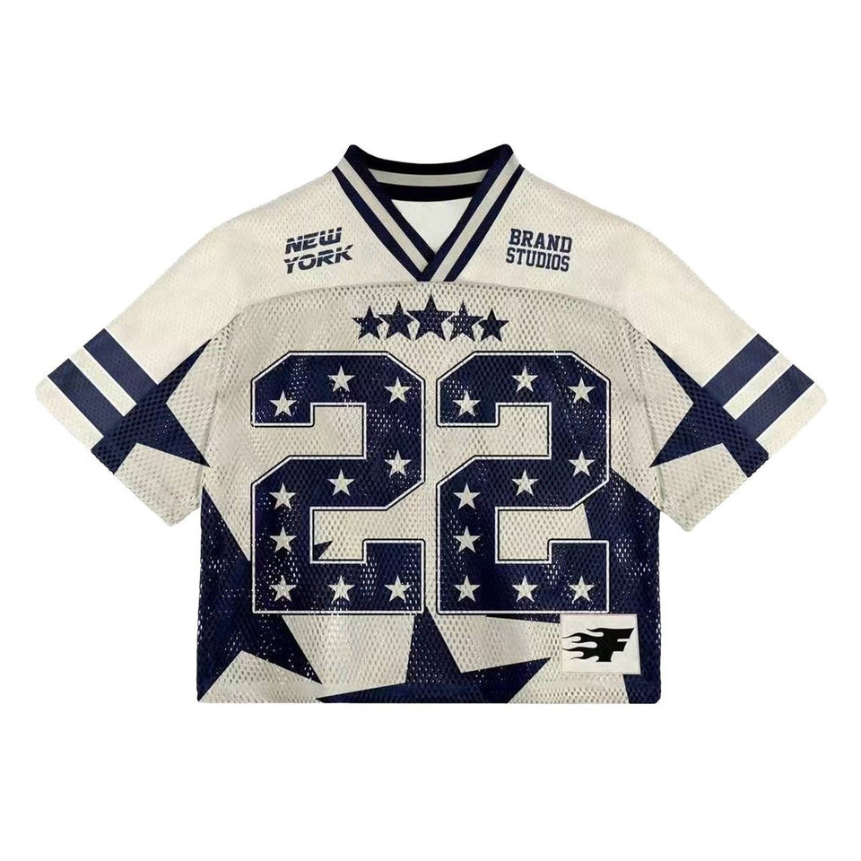 NO22 Star Mesh Boxy Jersey