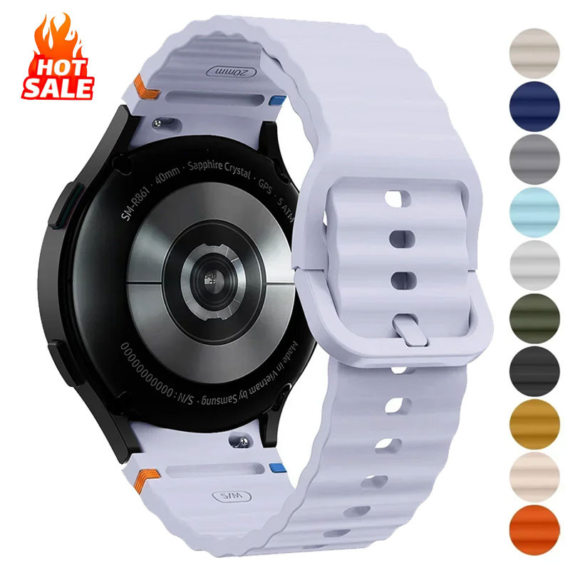Original ซิลิโคนสําหรับ Samsung Galaxy Watch 7 FE 6 4 Classic 5 pro 44 มม.40 มม.43 มม.47 มม.45 มม.สร้อยข้อมือ Galaxy Watch6 7 สายคล้อง
