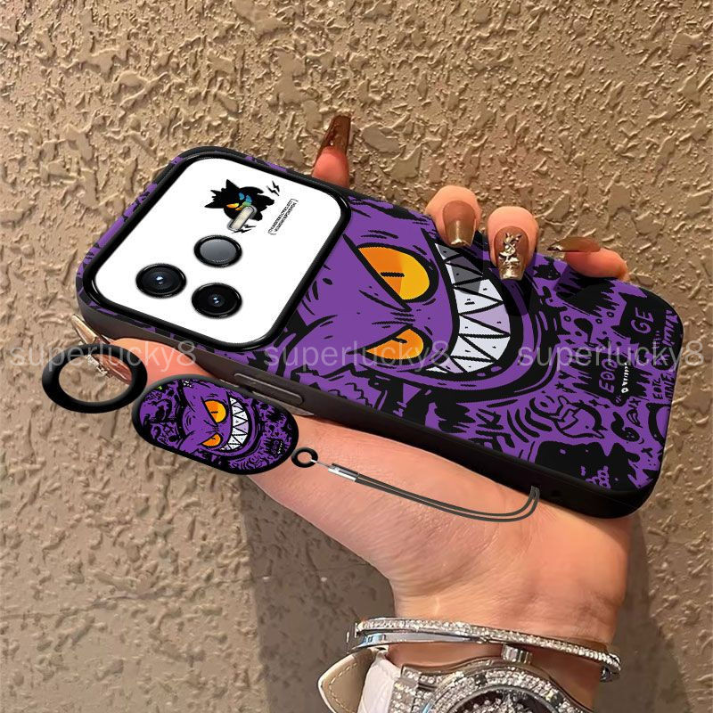 ฟิล์มหลังฟรี Xiaomi poco f7 Ultra poco f7 Pro เคสโทรศัพท์ poco f7 เคสป้องกัน Graffiti Gengar ที่ไม่ซ