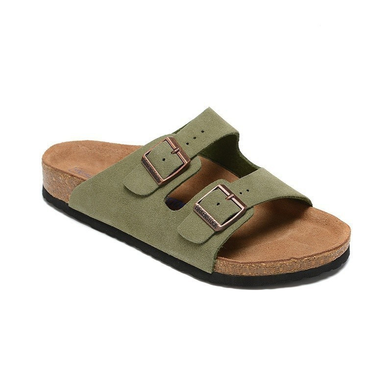 BIRKENSTOCK Boken New Men and Women Blue Letters Cork Sandals