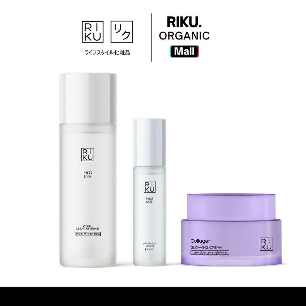 RIKU First Milk k-bio collagen cream น้ำตบ + เซรั่ม + คอลลาเจนครีม คืนความอ่อนเยาว์ เนียนใส ชุ่มชื้น