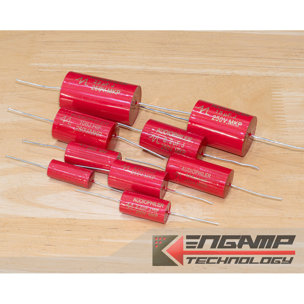 (1ตัว) [F-CAP] 1.5uF 2.2uF 3.3uF 4.7uF 6.8uF 8.2uF 10uF 15uF 22uF /250V ยี่ห้อ Audiophiler