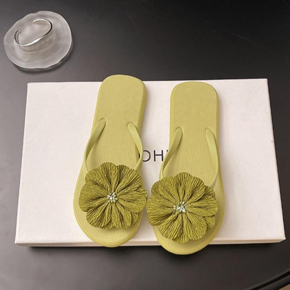 Kodice แบน Soled รองเท้าแตะ,คลิป Toe ดอกไม้ดอกไม้ Flip Flops,All Match Outerwear รองเท้า Anti Slip Beachwear สไลด์รองเท้าแตะชายหาด