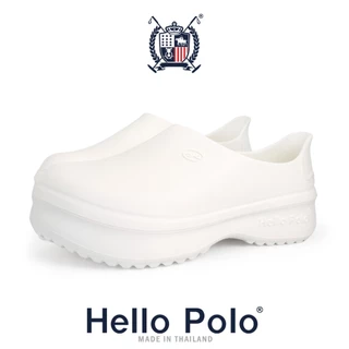 Hello Polo HP8042 รองเท้าคัทชู พยาบาล กันลื่น น้ำหนักเบา พื้นสูง 4.5 CM. นุ่มสบายเท้า EVA เสริมส้นเท้า ใส่ทำงานสบาย