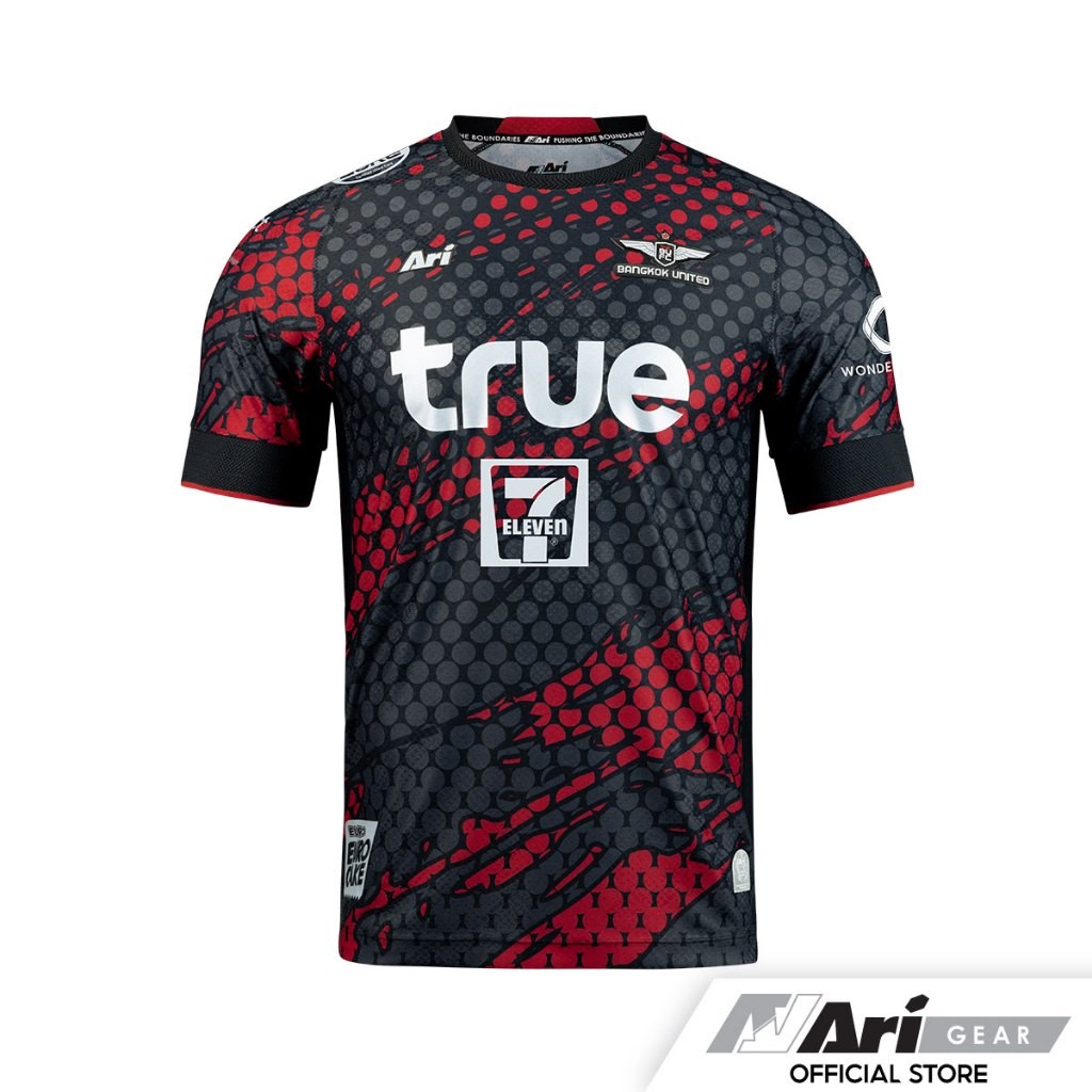 Ari True Bangkok United Home Player Jersey ดํา แดง เงิน