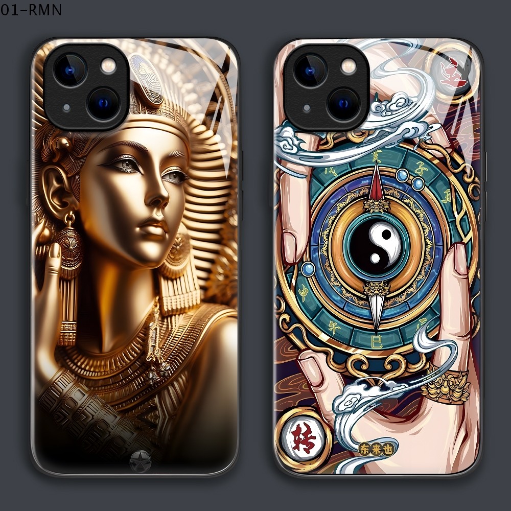 เคส For เคสแข็ง Xiaomi Redmi Note 14 13 12 11 11S 10 10S 9S 9 8 Pro Plus 4G 5G เคสเรดมี เคสโทรศัพท์ Hard Glass Case BLK