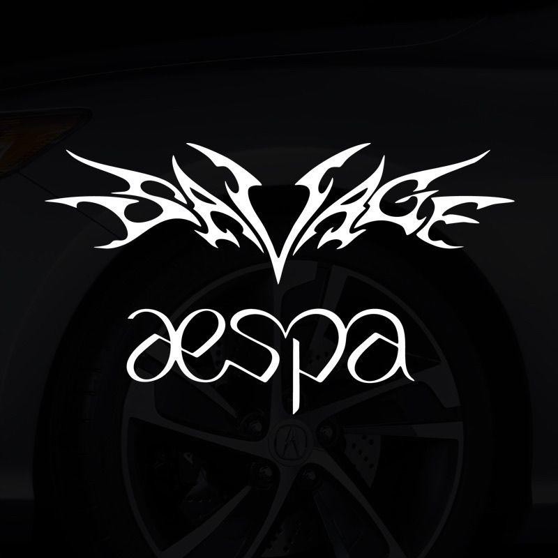 สติ๊กเกอร์ aespa ตกแต่งสติ๊กเกอร์รถยนต์สะท้อนแสง สติ๊กเกอร์รถยนต์กระจกรถไฟฟ้า