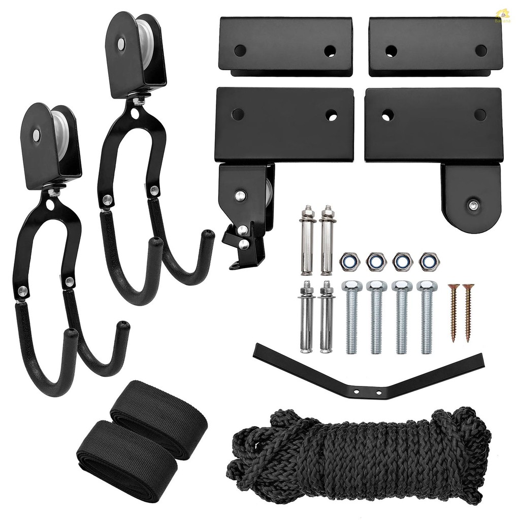 Kayak Lift แขวนรอกระบบ Kayak เพดาน Rack โรงรถเพดานสําหรับจักรยาน Paddleboard Canoe