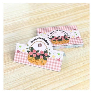 ป้ายหัวแผง 6.5 x 5 cm 100 ชิ้น ป้ายกิ๊ฟชอป หัวกระดาษ หัวแผงติดถุงพลาสติก มีเจาะรูแขวน