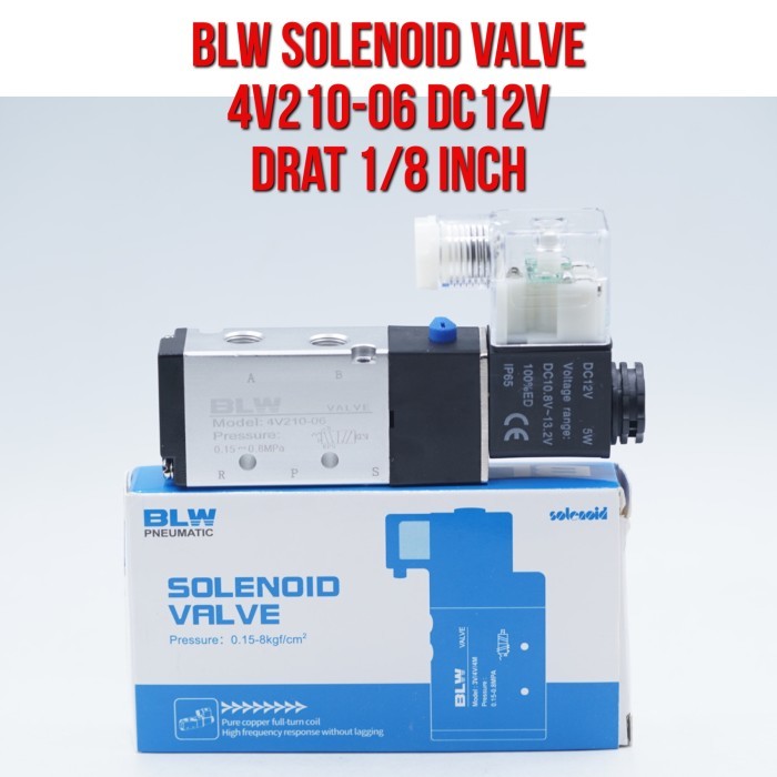 BLW Solenoid วาล์ว 4V210-06 4V210 - 06 DC 12V เกลียว 1/8" 1/8 นิ้ว DC12V DC12 วาล์วโดยตรงสําหรับนิวเ