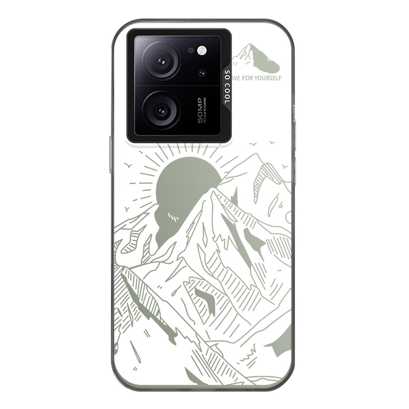 สําหรับ Xiaomi 13T& Xiaomi 13T Pro, Mountains, Sunrise,เคสโทรศัพท์ IMD ป้องกันการตกหล่นเคลือบคุณภาพสูง