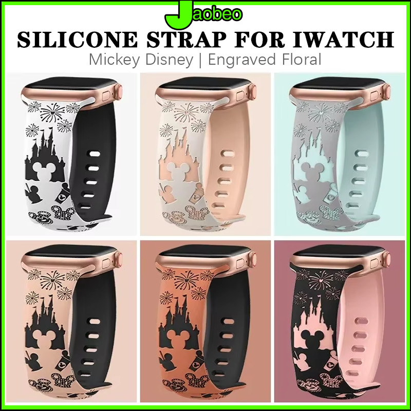 สายซิลิโคน อุปกรณ์เสริมแฟชั่น for นาฬิกาอัจฉริยะ IWatch Ultra/SE 3 2 49 มม Apple Watch Series 11 10 9 8 7 6 46mm 44 42mm