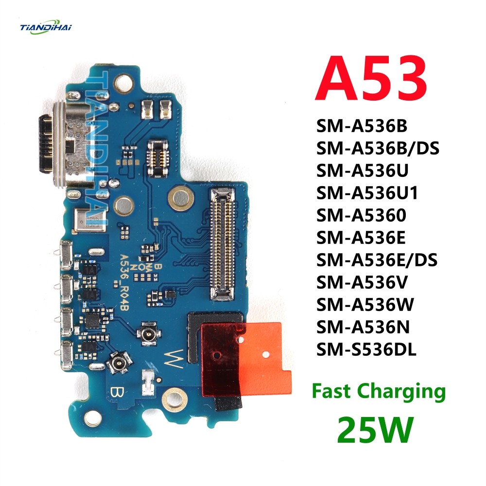 1pcs USB ชาร์จ Dock พอร์ตสําหรับ Samsung Galaxy A53 5G A536B A536U A536E A536 Charger ประเภท C ปลั๊ก
