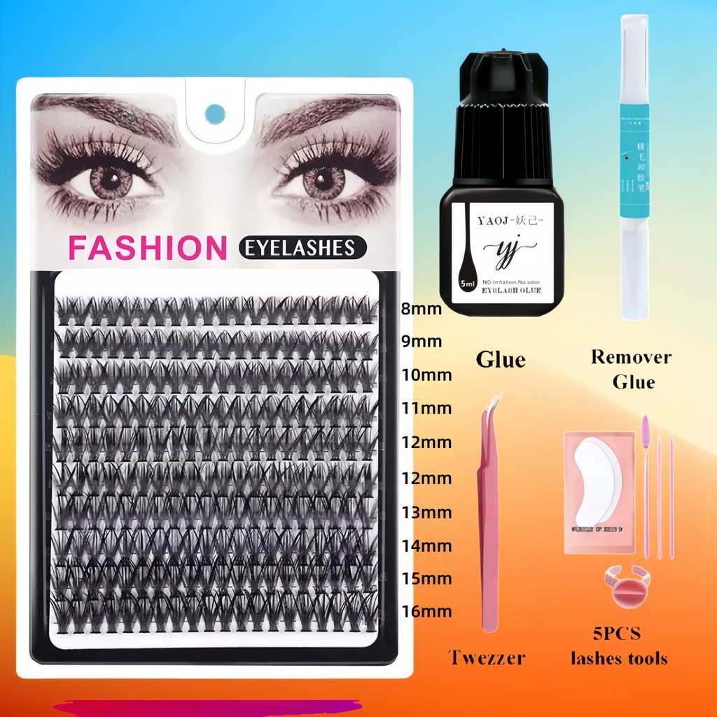 60 Clusters Lashes D Curl Volumeแต่ละขนตาเครื่องมือ 30D/40D Wispy Lashes Cluster DIY ที่บ้าน ( D-8-1