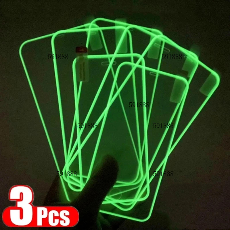 3-1Pcs LuminousกระจกนิรภัยสําหรับRealme C75 C63 C67 C65 C53 C51 C55 C35 C30 C30s 11 10 C20 C11 8 8i 