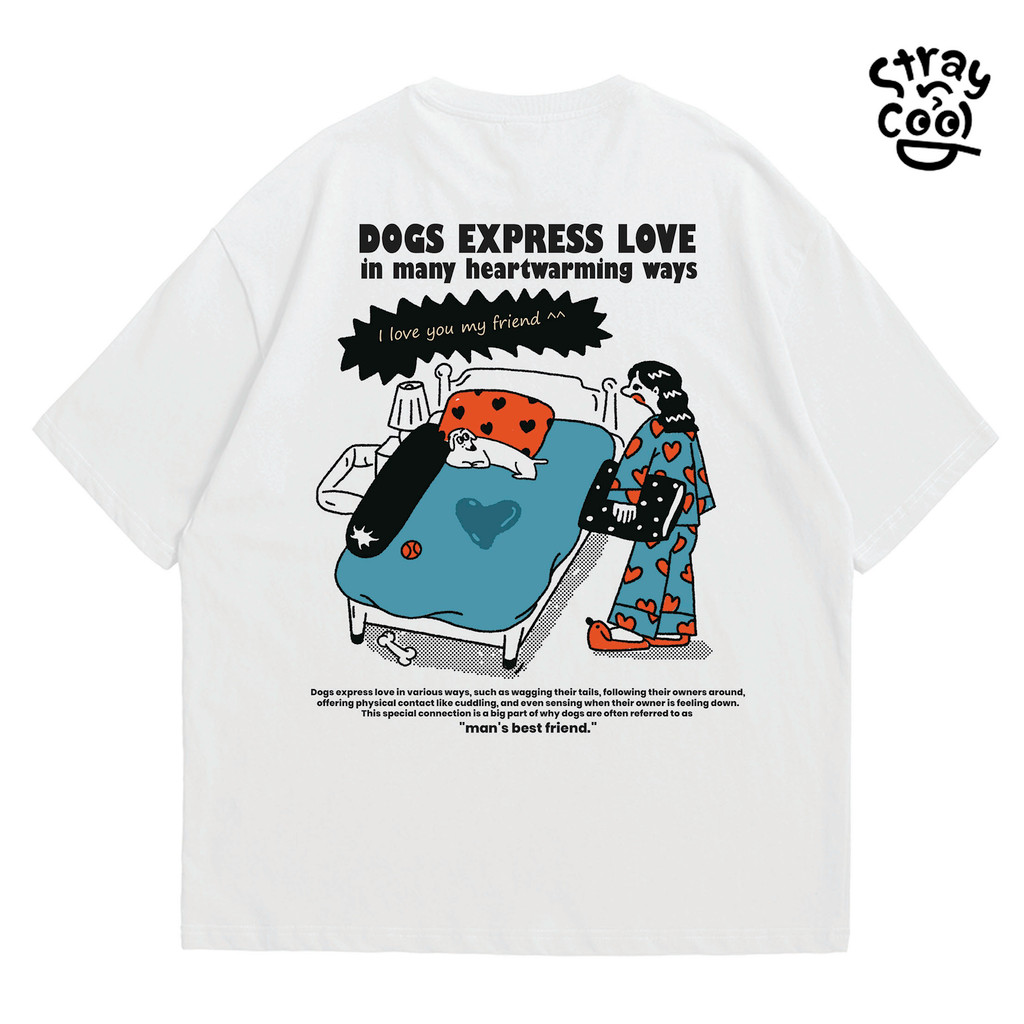 Strayandcool เสื้อยืดโอเวอร์ไซส์ "Yes, I am a dog person" Oversized T-shirt