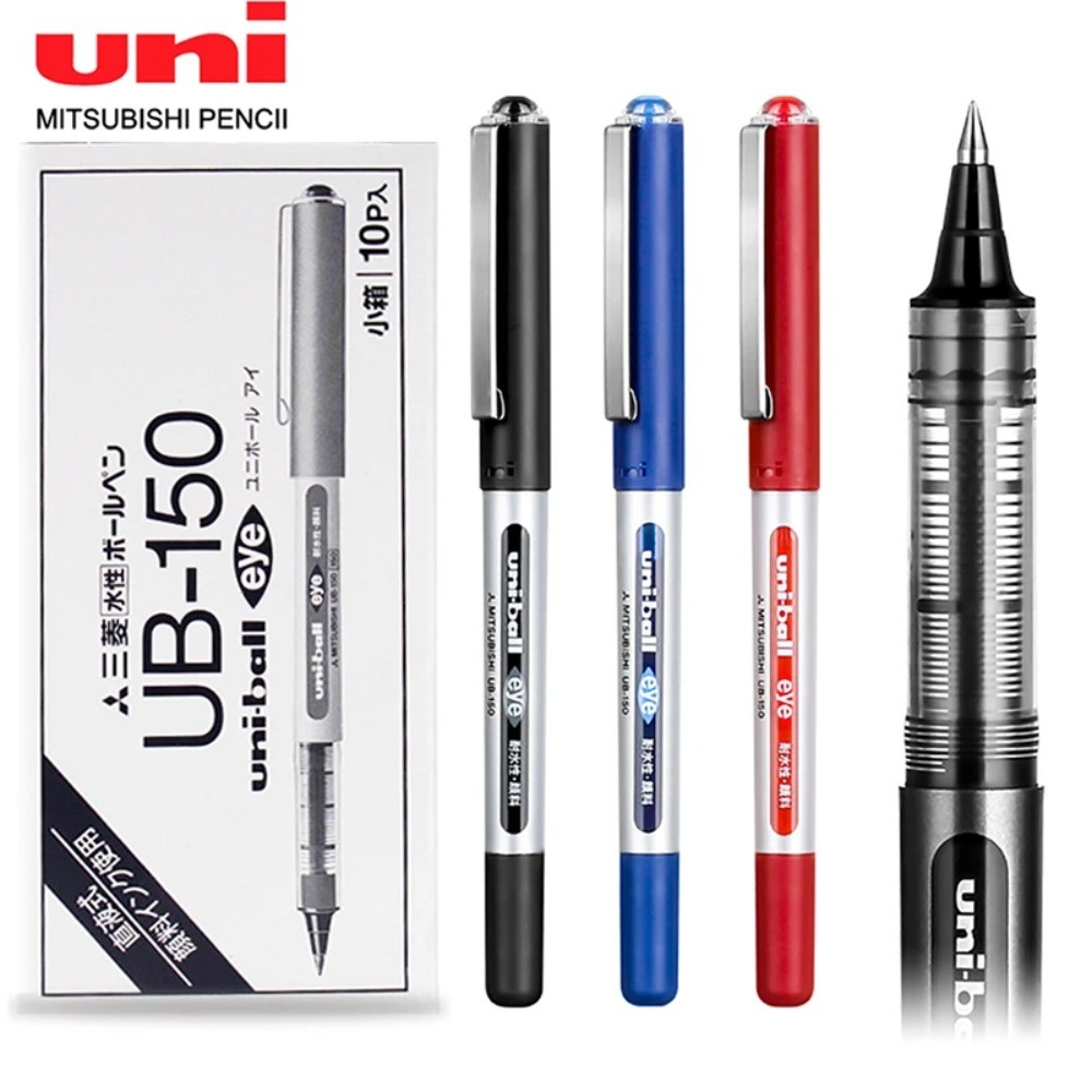 1 ชิ้น UNI Uniball ตรงปากกาเจลเหลว UB-150 0.5 มม./0.38 มม.แห้งเร็วอุปกรณ์สํานักงานธุรกิจเครื่องเขียนญี่ปุ่น