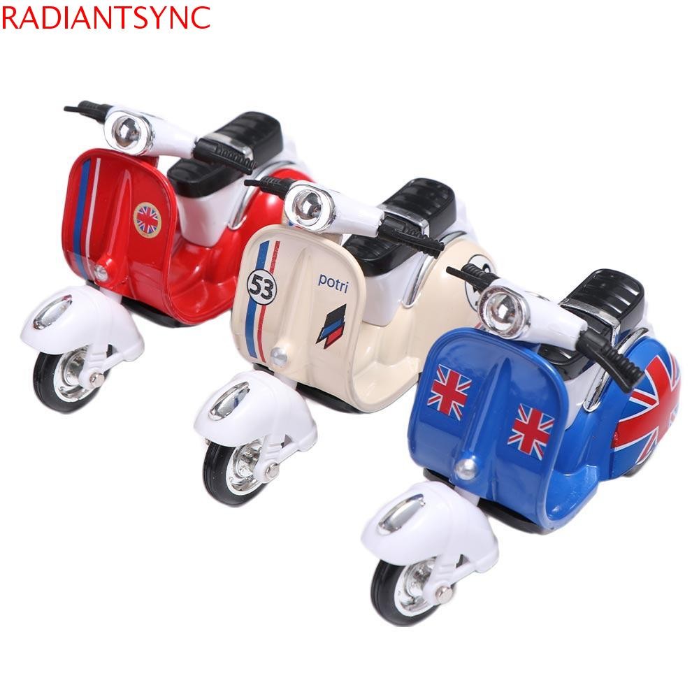 RADIANTSYNC Mini Motorcycle, Miniature Diecast Motorcycle Model, Portable Vehicle Toy Pull-back Inertia Simulation Motorcycle Toy Friend Children