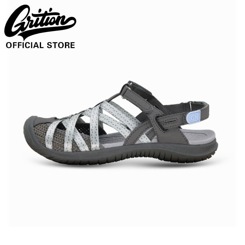 GRITION รองเท้าแตะผู้หญิง หุ้มหัวแม่เท้า ระบายอากาศดี น้ำหนักเบา ทนทาน พื้นกันลื