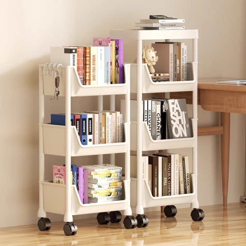 ขยายและหนาขึ้น ชั้นวางของพลาสติก มาพร้อมกับล้อ รถเข็นเก็บของเ ชั้นวางหนังสือมินิมอล ชั้นวางของพลาสติก