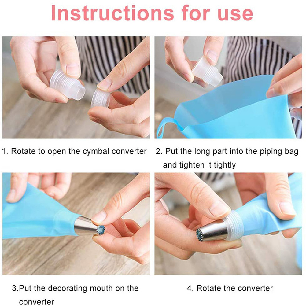 ชุดหัวบีบครีม สุดคุ้ม! 27 ชิ้น พร้อมกล่องบรรจุ หัวบีบครีม หัวบีบวิปครีม หัวบีบครีมเค้ก หัวบีบขนม หัวบีบพร้อมถุง - รูปที่ 3