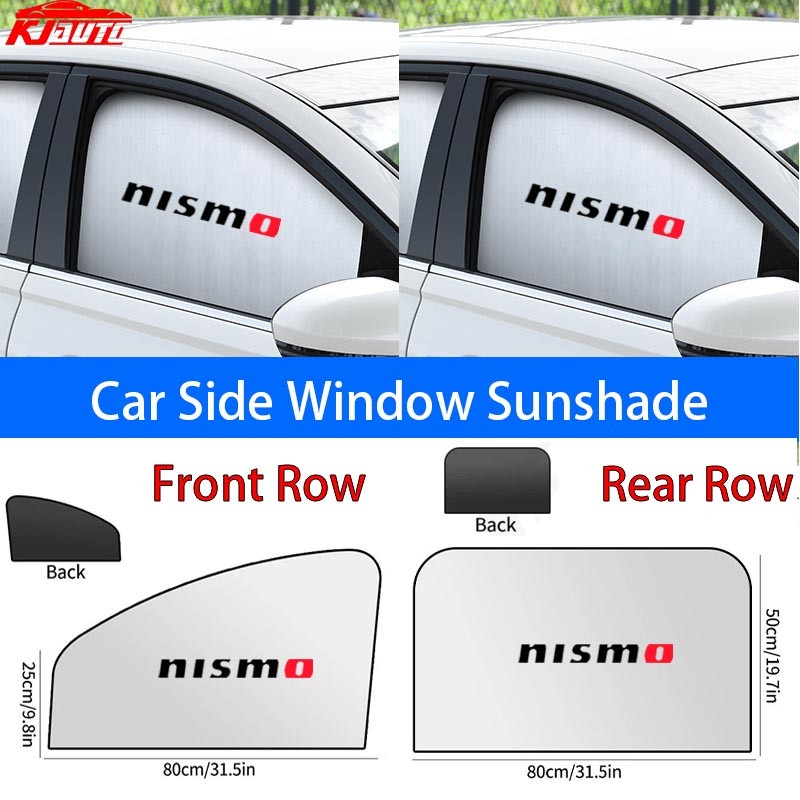 อุปกรณ์ ตกแต่งบ้าน Nissan รถหน้าต่างด้านข้าง Sun Shade แม่เหล็ก UV Protection ผ้าม่าน Sun Shield ฝาครอบสองด้านกระจกรถยนต์ Sunshade สําหรับ Nismo Almera Livina Sentra XTrail Teera Navara Kick ราคาถูก