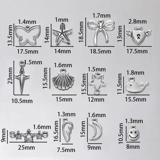 St. kunkka 10 ชิ้นโลหะผสมสังกะสีชุบจี้ดาวผีเสื้อดวงจันทร์ทําสร้อยข้อมือสร้อยคอจี้