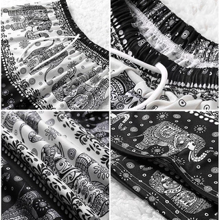 MUHANLU01 พร้อมส่งจากไทย กางเกงช้างขาปล่อย ผ้าดีผ้าเบาใส่สบาย กางเกงขายาวผ้าสปันใส่เบาๆนิ่มๆใส่ไปทะเลหรือใส่อยู่บ้านชิวๆ