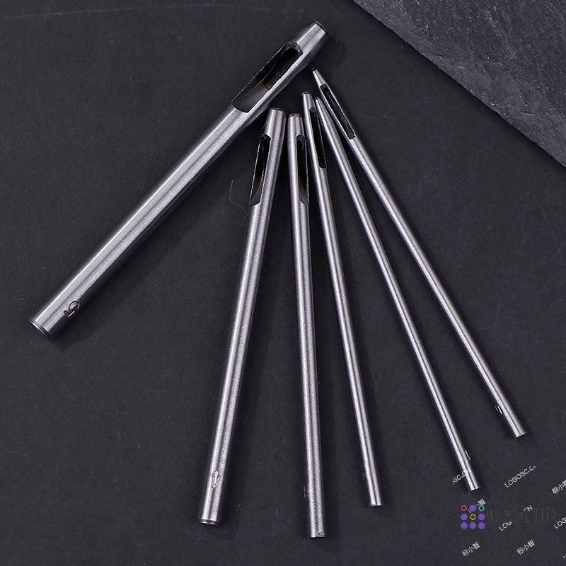 Uequilib 6 ชิ้นเครื่องมือเจาะรูหนังเหล็ก Hollow Round Hole Puncher - Sharp, เครื่องตัดกลมทนทานสําหรับสายนาฬิกา, เข็มขัด, กระดาษใหม่