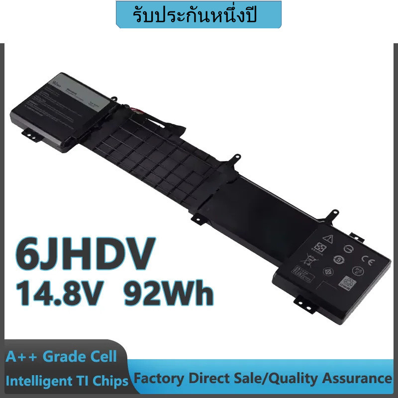 6jhdv 14.8V แบตเตอรี่แล็ปท็อป92Wh สำหรับ Dell Alienware 17 R3 P43F002 R2 P43F001 1728 2728 3728 4718