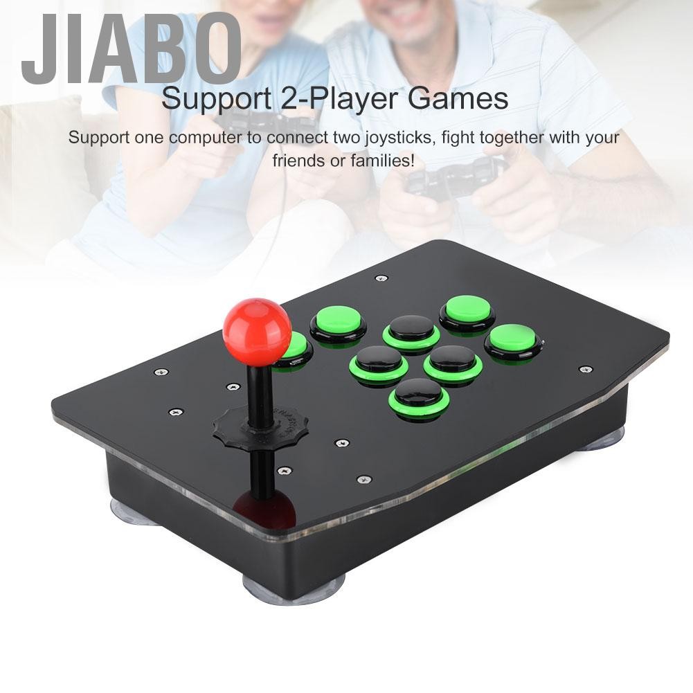 Jiabo USB Arcade Fighting Joy Stick Controller Fight Stick Game Console ไม่ล่าช้าสำหรับเกมคอมพิวเตอร