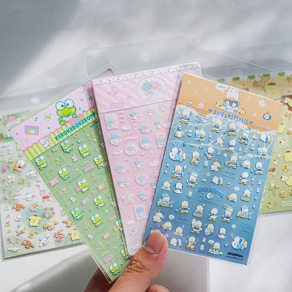 [Meow.Sensei] tomoni สติกเกอร์แต่งเล็บนูนกบน้อยองค์ประกอบการ์ตูนสติกเกอร์เล็บเด็กน่ารัก Cuckoo Card คู่มือวัสดุ