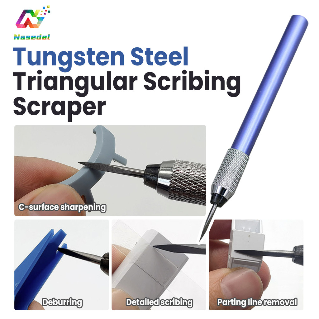 เหล็กทังสเตน Scriber Parting Line C-Plane MS073 แกะสลักสําหรับ Gundam Gunpla อาคาร GK Parting Line C พื้นผิวขูดชุดเครื่องมือ Sharp เครื่องหมายมีด