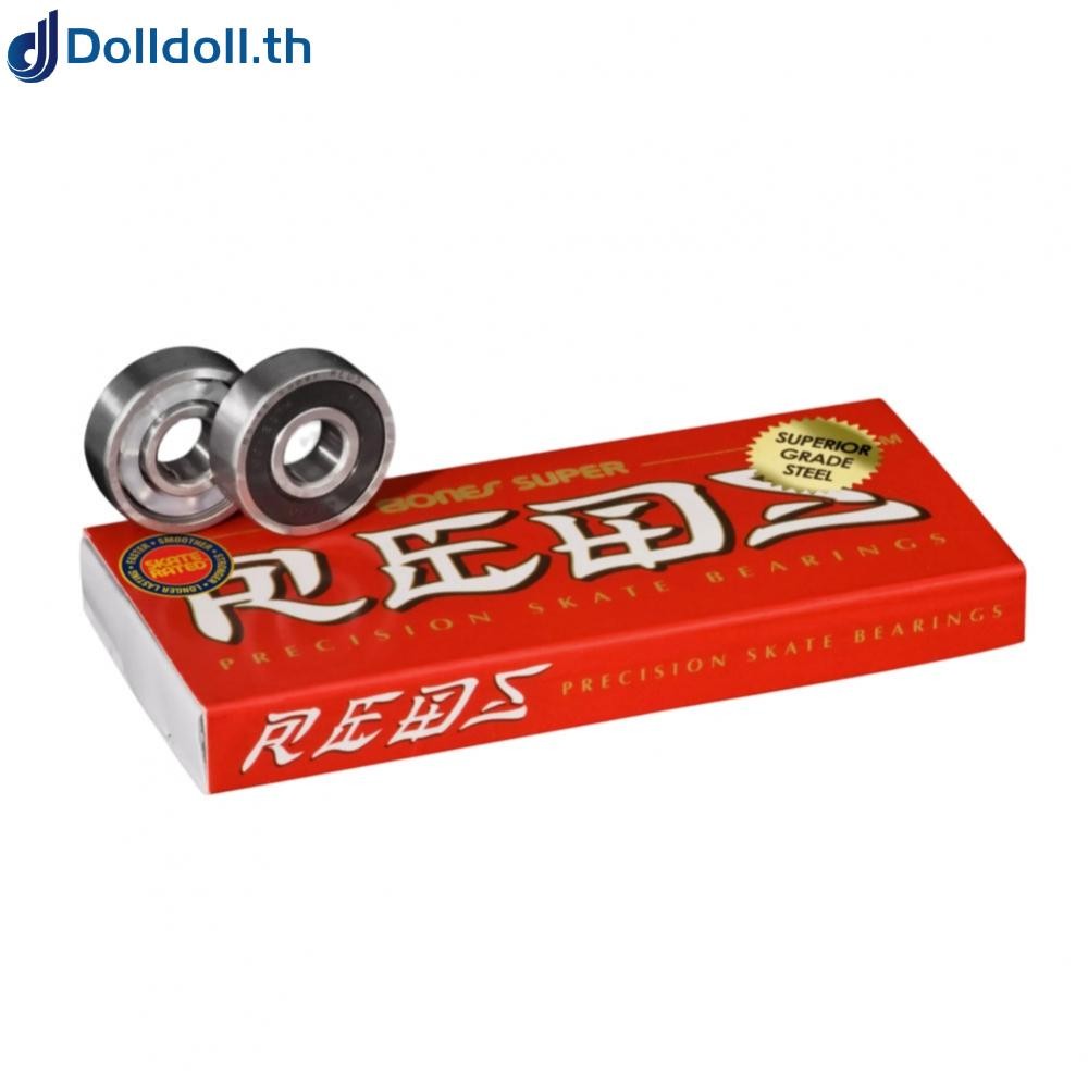 [Dolldoll]BONES SUPER REDS Bearings 8 Pcs 8mm for 608 Size Skateboard and Longboard Wheels