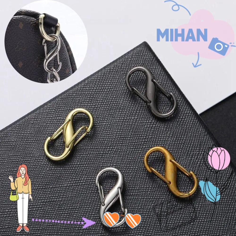 Mh 1/5 ชิ้นโลหะหัวเข็มขัดคู่, กระเป๋าอุปกรณ์เสริม DIY กระเป๋าโซ่ปรับหัวเข็มขัด, S รูปที่ถอดออกได้ Shortening Artifact เข็มขัดกระเป๋าเดินทางสั้นหัวเข็มขัด