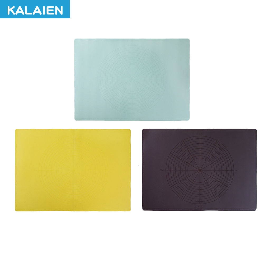 Kalaien ซิลิโคน Pastry MAT Non Stick baking MAT ขนาดใหญ่ซิลิโคนแม่พิมพ์เกรดอาหารซิลิโคน dough Rolling bake MAT w/ Scale Anti SLIP KITCHEN baking Tools 55*40ซม.