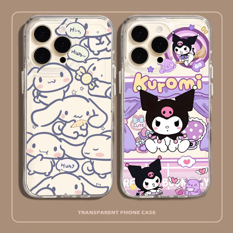 น่ารัก Sanrio Cinnamoroll Kuromi สําหรับ VIVO Y21 2021 Y21T Y33T Y21S Y33S Y17S Y02 Y16 Y35 Y22S Y76 V23 V25 V27 Pro V27E โทรศัพท์มือถือกรณีนุ่มการ์ตูนซิลิโคน