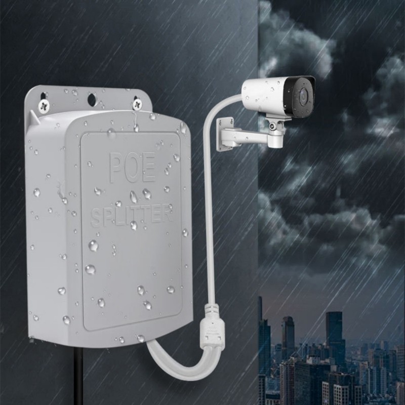 Bett Robusts Weatherproof PoE Splitter 48V ถึง 12V PoE Extender สําหรับกล้องรักษาความปลอดภัย