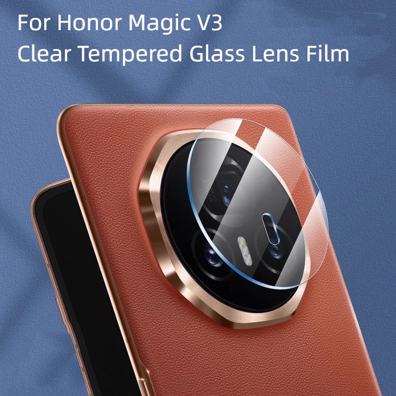 3D 9H กระจกนิรภัยใสกล้องเลนส์ Protector สําหรับ Honor Magic V3 MagicV3 ฟิล์มแก้ว