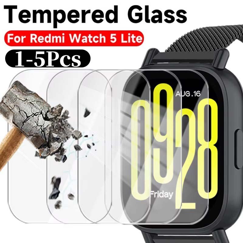 1-5 ชิ้นสําหรับ Xiaomi Redmi Watch 5 Lite - ฝาครอบป้องกันหน้าจอ - ตัวป้องกันหน้าจอสมาร์ทวอทช์ - ฟิล์มกระจกนิรภัย - ป้องกันรอยขีดข่วน, สัมผัสที่เป็นมิตร, HD