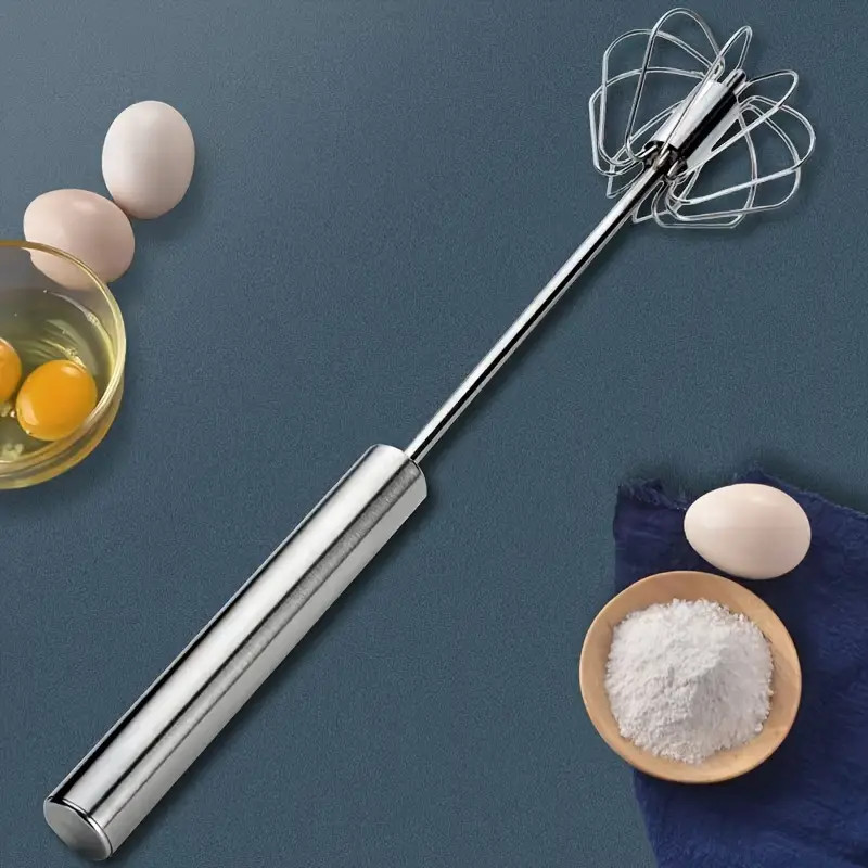 litai ตะกร้อตีไข่ ที่ตีไข่สแตนเลส ที่ตีฟองนม ที่ตีฟองกึ่งอัตโนมัติแบบมือกด แบบสปริง - รูปที่ 7