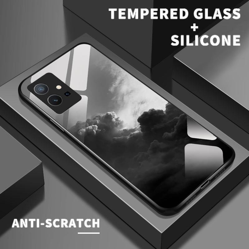 เหมาะสำหรับ VIVO Y75 5G Y75 4G Y75S Y72 Y73 Y76 Y7s Y85 Y89 กรณีโทรศัพท์ใหม่เคส Artistic Landscaping