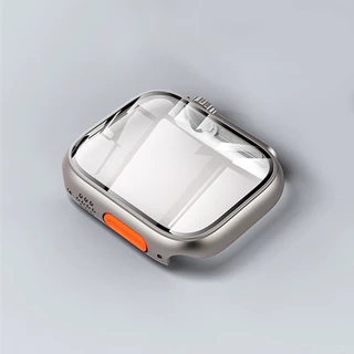 กระจกนิรภัย PC กรณี for Apple Watch SE 3 2 49mm 40mm Series 11 10 9 8 7 Se 6 5 4 3 2 1 IWatch 41mm 44mm 45mm 46mm