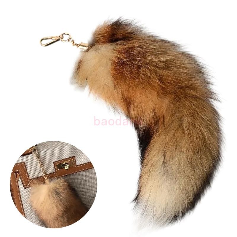 Bdw ตุ๊กตา Foxes หางพวงกุญแจจี้สัตว์หางพวงกุญแจ Charm กระเป๋าถือตกแต่ง
